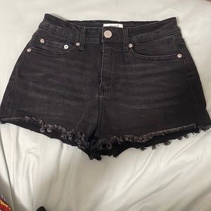 Black high waisted jean shorts